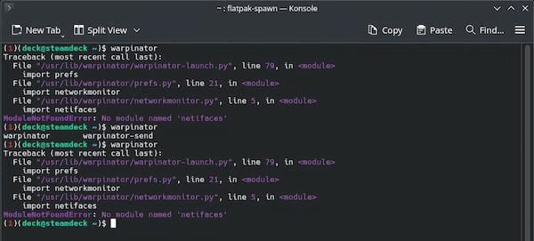 Missing Python dependencies