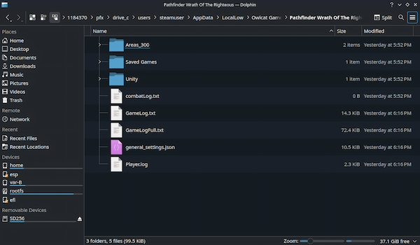 The parent folder for mod settings and saves