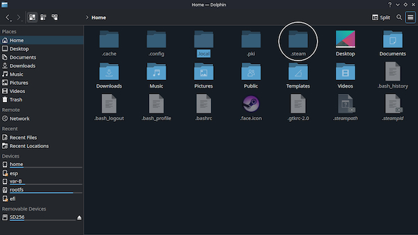 Hidden subfolders emerge