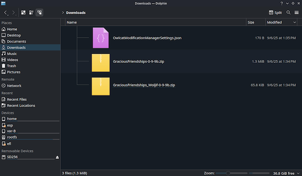 Let's place the files in the Download folder