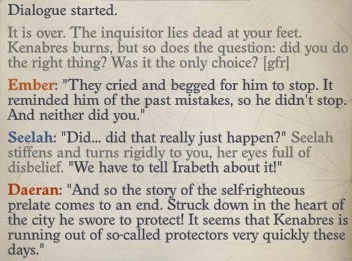 Companions react to Hulrun's killing