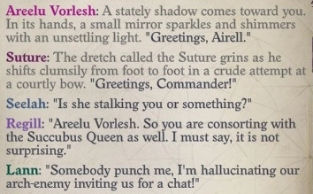 The Areelu revelation demanded reactions from the party members. So we added them.